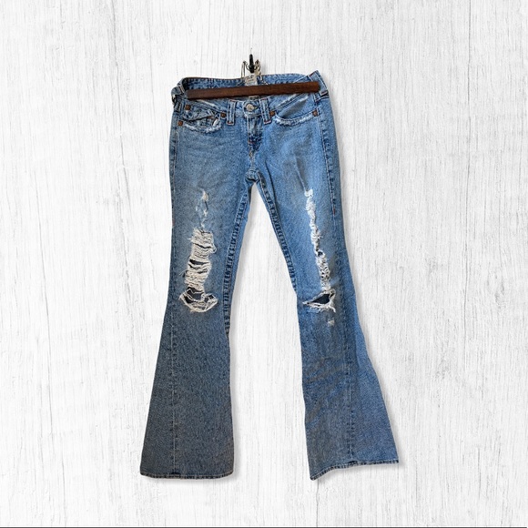 True Religion Denim - True Religion Distressed Flare Jeans